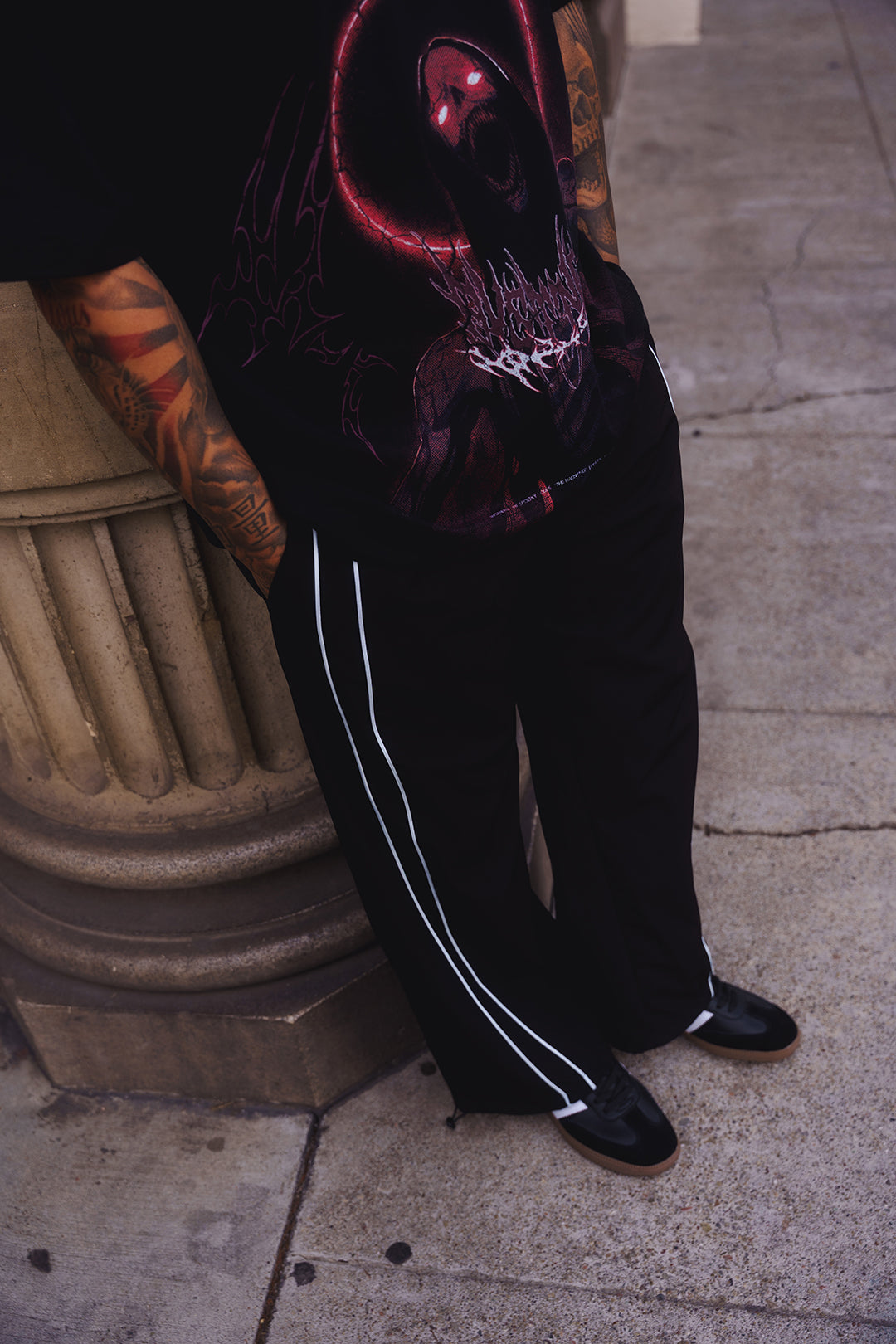 'Track Runner' Basics Wide Pants