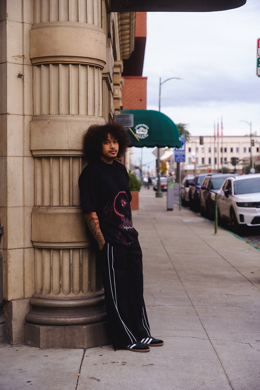 'Track Runner' Basics Wide Pants