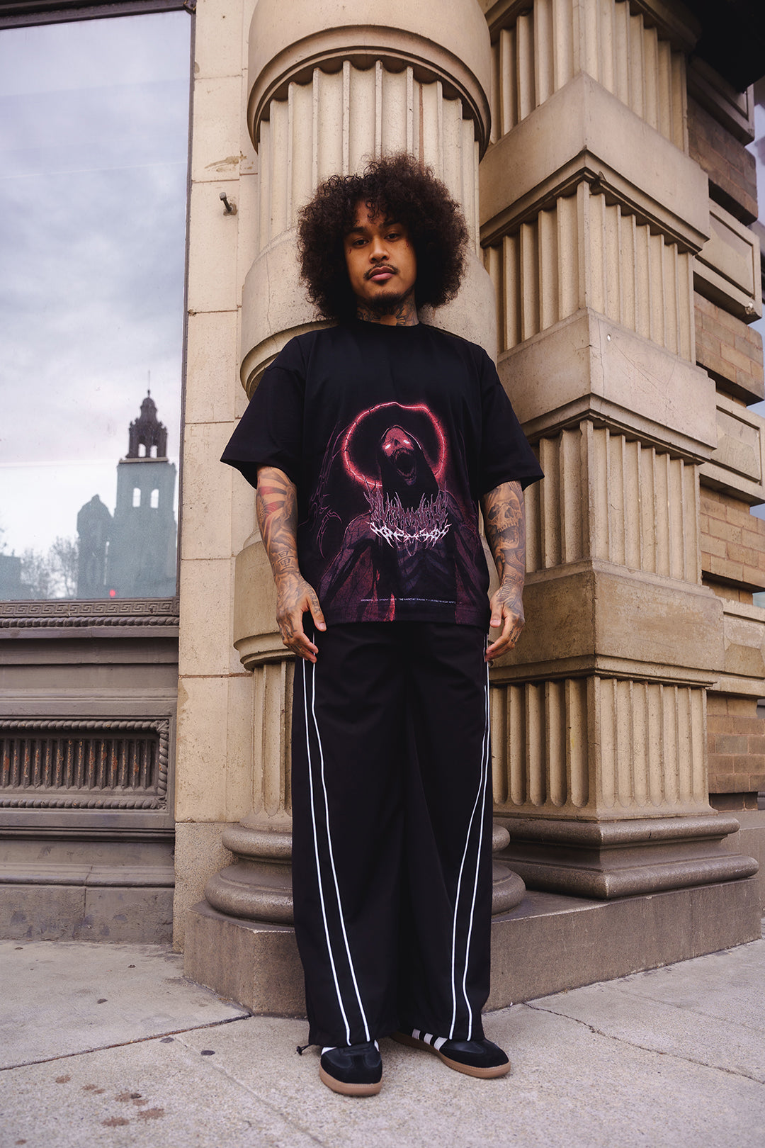 'Track Runner' Basics Wide Pants